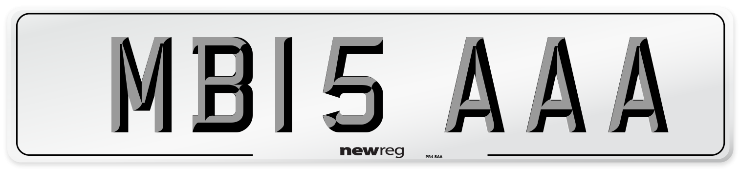 MB15 AAA Number Plate from New Reg